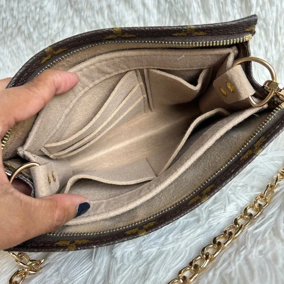 Vintage LOUIS VUITTON Monogram Toiletry 19 Pouch Clutch Bag Brown Authentic - Picture 14 of 17